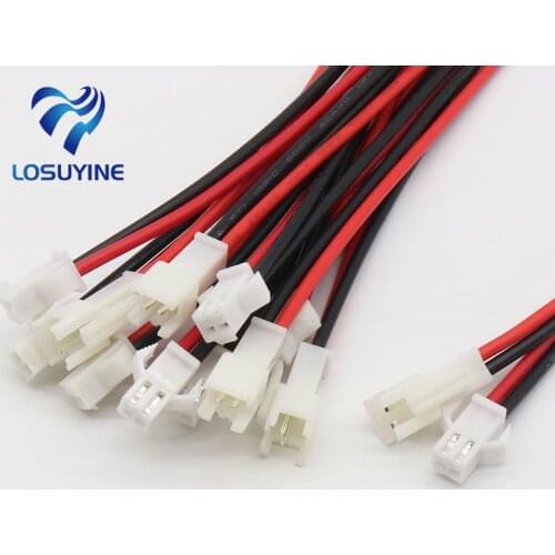 Promotion! 10Pairs 10cm Long JST SM 2Pins Plug Male to Female Wire Connector