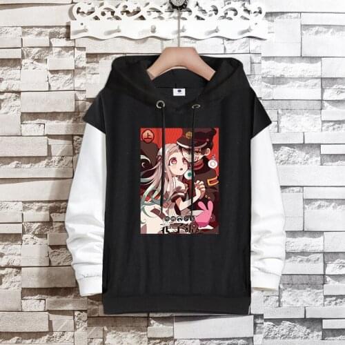 Anime Toilet-Bound Hanako-kun Hanako Kun Hoodies Pullover Hooded Sweatshirt Cosplay Costume Unisex Outerwear Streetwear