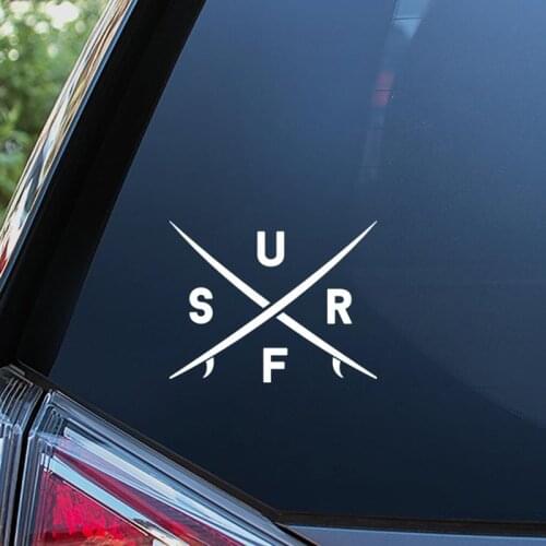 Fuzhen Boutique Decals Exterior Accessories Cool Black/White Surf Sticker Creative Vinyl Car Styling Auto Window Bumper Decal