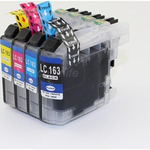 INK WAY 1 set 4 pcs LC163 LC161 Chipped Compatible ink cartridge for DCP-J152W DCP-J470DW DCP-J870DW etc