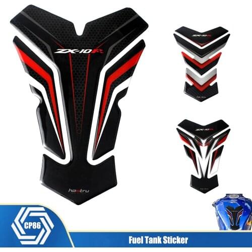 For KAWASAKI ZX-10R ZX10R ZX 10R Tankpad 3D Carbon Fiber Motorcycle Fuel Tank Pad Protection Sticker Fuel Tank Sticker