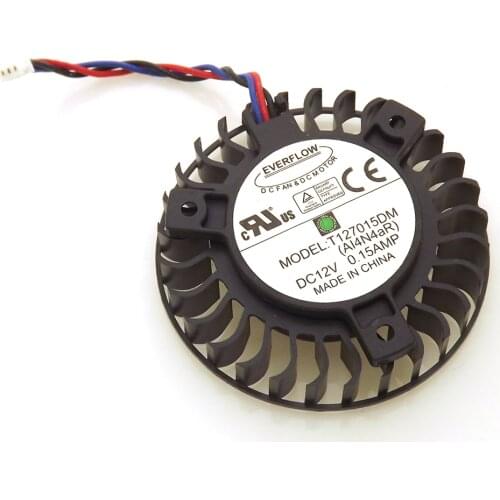 T127015DM 12V 0.15A 3Pin 58mm 39x39x39mm Fan For ASUS 9600GT Graphics Card Cooler Cooling Fan