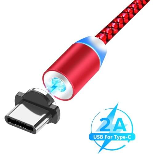 2m Magnetic Micro USB Cable For Samsung Huawei Android Mobile Phone Fast Charging USB Type C Cable Magnet Charger Wire Cord