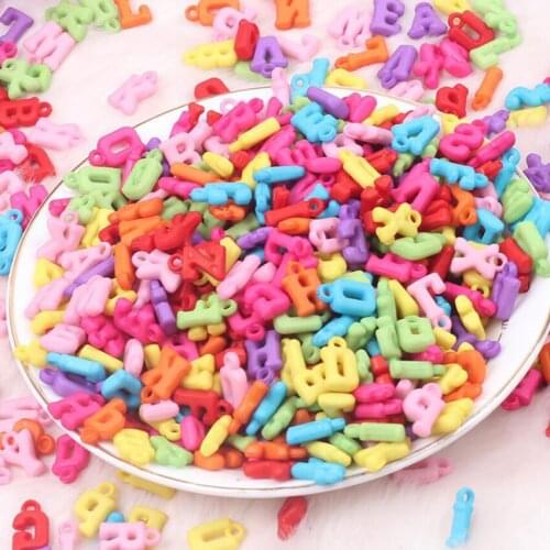 MHS.SUN Mixed Colorful Acrylic Letter Beads Loose Chunky Beads Matte Jewelry For Kids DIY Necklace Bracelet Making 250Pcs