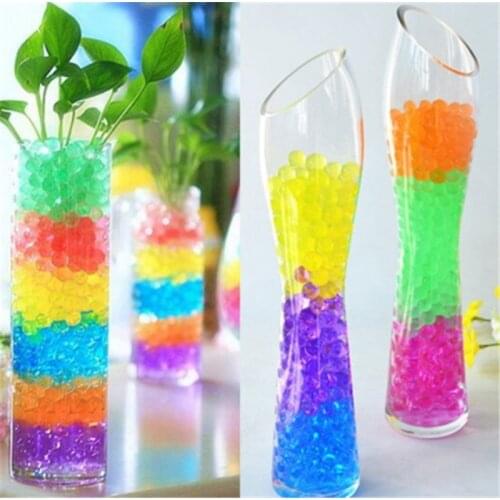 500 pcs/ bag Crystal soil potted multicolor crystal beads gel ball polymer hydrogel crystal beads growth magic jelly wedding