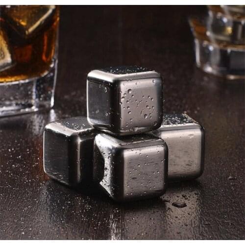 Reusable Stainless Steel Stones for Whiskey Stone Cubes for Wine Beer Juice Kitchen Accessories frozen Ice Cube maker