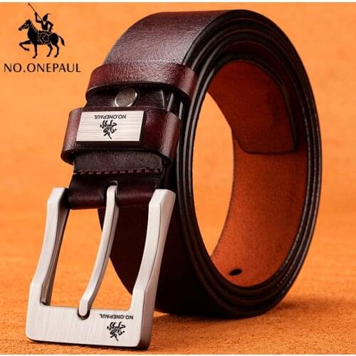 NO.ONEPAUL male belts for men new fashion classic vintage buckle men belt High Quality cow genuine leather luxury strap