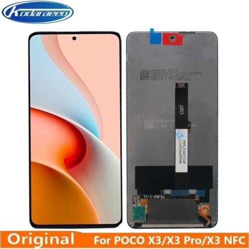 Original Display Replace 6.67'' For Xiaomi Poco X3 LCD Touch Screen Digitizer Assembly MZB07Z0IN MZB07Z1IN M2007J20CI