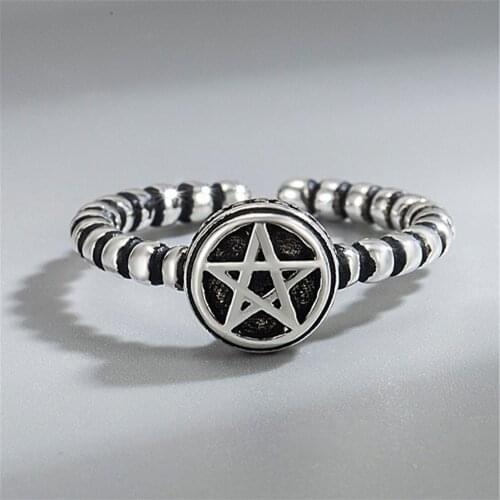 SHQIYAYI Star Open Rings Adjustable For Men Women Party Gift Fashion Jewelry Accessories Vintage Simple Style 074