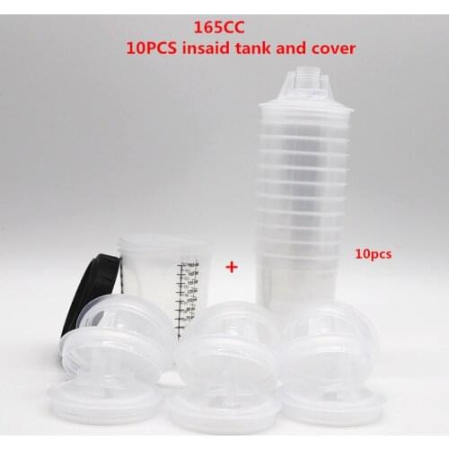 Spray Gun Paint Mixing 10 Pcs Cup PPS Type H/O Quick Cup, spray gun tank pps tank 165/400/600ml pps Disposable paint cup