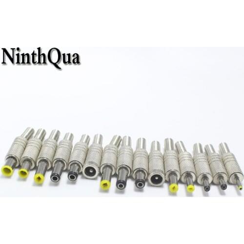10pcs 5.5x2.5 5.5x2.1 4.8x1.7 4.0x1.7 3.5x1.35 3.5x1.1 2.5x0.7 6.5x4.4 5.0x3.0 mm Male DC Power Plug Audio Connector