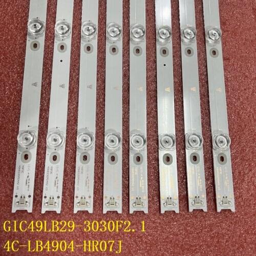 8pcs/set led backlight strip for TCL 49P3 D49A620U B49A81S-UD L49P1-UD L49P2-UD 4C-LB4904-HR07J 49HR330M04A2 V3 49P3F 49A