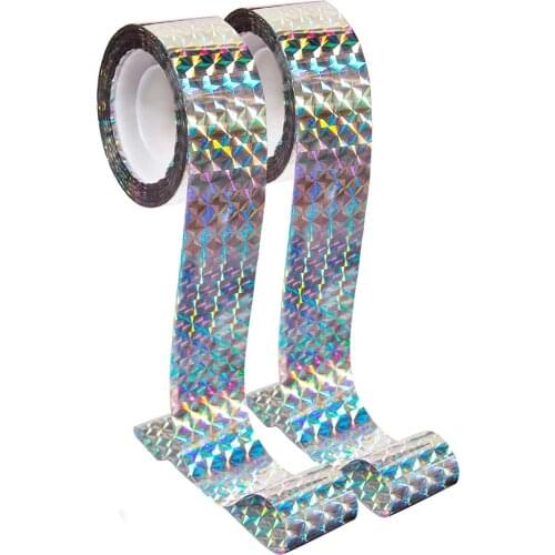 80M Flash Reflective Bird Scare Tape Audible Repellent Fox Pigeons Repeller Ribbon Deterrent Tapes 2.4CM Orchard Pest Control
