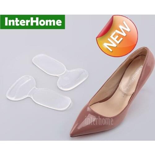 T-type Silicon Heel Pad Anti-Rub Foot Insole Viscous Strong Transparent Invisibility Shock Absorption High Heels Relieve Pain