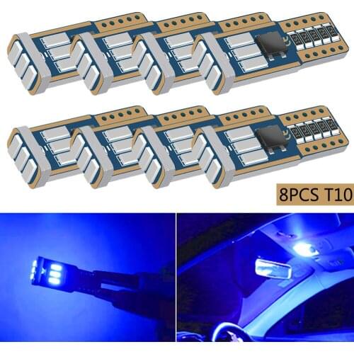 A Pack T10 Canbus Car Interior Light For Ford Focus 2 3 1 Fiesta Mondeo W5W 194 168 Error Bulbs Reading Trunk Lamp White Blue
