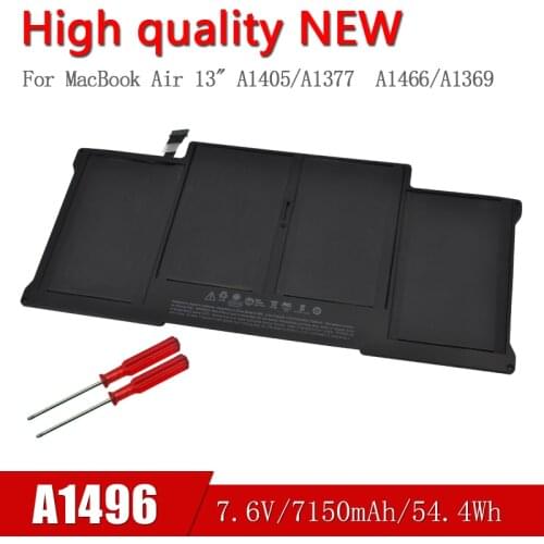 High quality Laptop Battery A1496 A1405 For Apple MacBook Air 13" A1466 A1369 2012 2013 2014 2015 MD760LL/A MD761CH/A