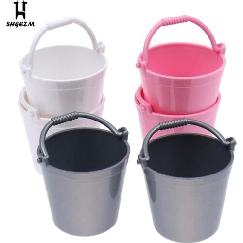 2Pcs 1:12 Mini Cute Buckets Decoration Miniature Toy Kitchen Room Kitchen Living Room Accessories Suitable For Doll House