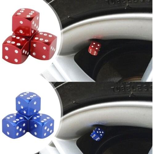 4Pcs/Lot Aluminum Alloy Car-styling AUTO Dice Dust Valve Caps Car Motorcycles Electric Cars Tire Valve Dust Cap