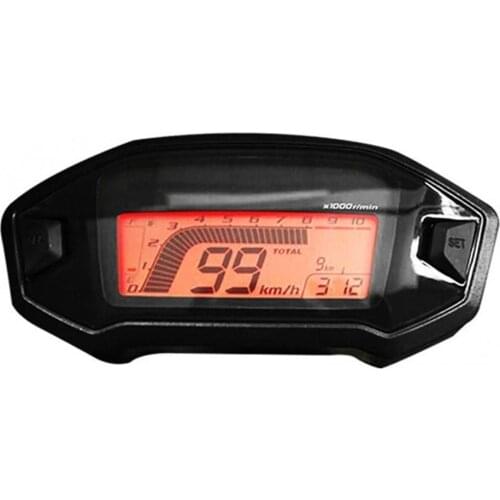 80% Dropshipping!! Motorcycle 7 Color Backlight LCD Speedometer Odometer Techometer Fuel Gauge