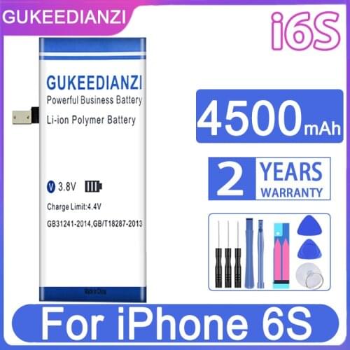 GUKEEDIANZI 6S Battery For iPhone 6S Mobile Phone Battery 4500mAh For iPhone 6S + Power Bank Portable Powerbank For iPhone6S