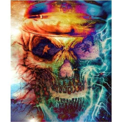 5D Diamond Painting People Dark Evil skull Diamond Embroidery Cross Stitch Kit Mosaic Picture Wedding Gift Bedroom Decoration