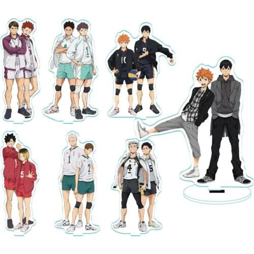 Anime Haikyuu!! Acrylic Desk Stand Figures Models Volleyball Teenagers Figures Plate Holder Anime Desktop Decorative Stand