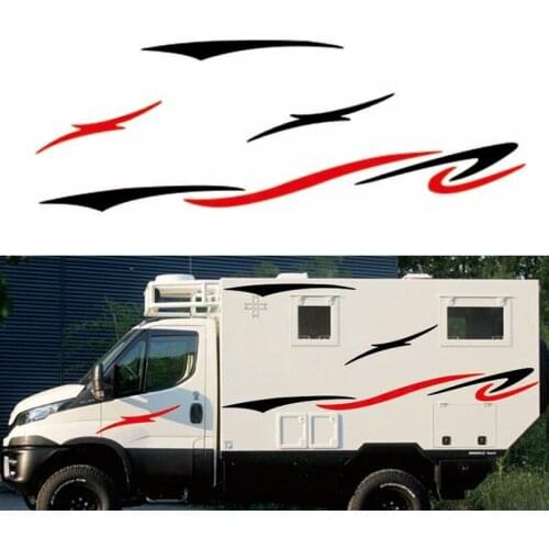 Car Sticker Auto 2 Color Wave SUV RV Camper Car-Styling Vehicle Decals Sticker Decor Accessories