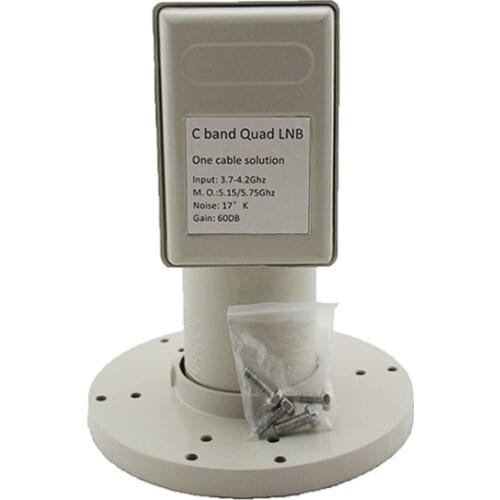 Four output Input 3.7 to 4.2GHZ C Band Lnb QUAD Lnb C Band HD super strong gain Anti 5G interference