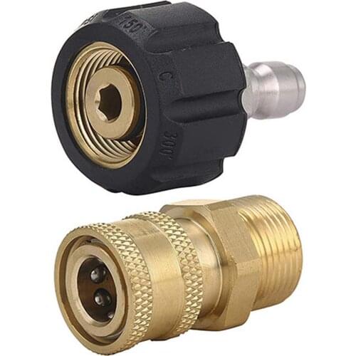 Pressure Washer Accessories Water Gun Tube Adapter Pressure Washer Adapter Set M22 To 1/4 Inch Quick Connect Kit