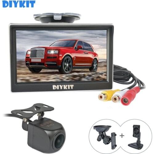 DIYKIT 5" AHD IPS Car Monitor 1920x1080P HD 170 Degree Starlight Night Vision Backup Vehicle Reverse Camera Car Universal Camera