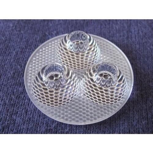 FXP-42 High quality LED Lens 3P, Size: 42X10.3mm,Transmittance: 93.%, degree 60, Bead surface, with 1mm step, PMMA