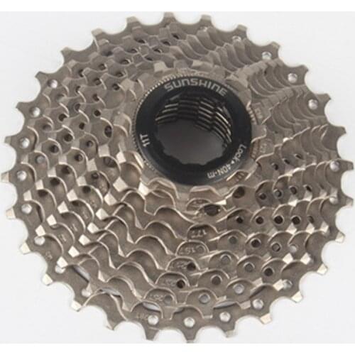SUNSHINE Cassette Flywheel Road Bicycle 10 Speed 11-28T High Tension Steel Nichrome Silver Freewheel Bike Parts
