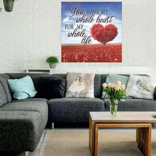 Lover heart 5d diamond painting full square 5d diamond embroidery full set you have my heart diamond mosaic sale decoration home