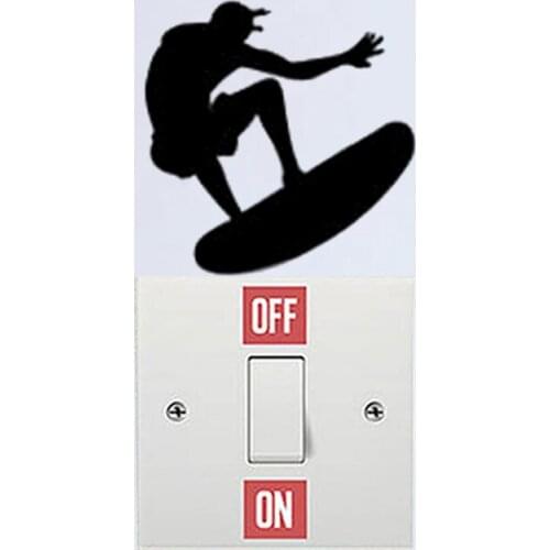 Surf Fashion Home Decoration Vinyl Wall Sticker Switch Decal 6SS0325