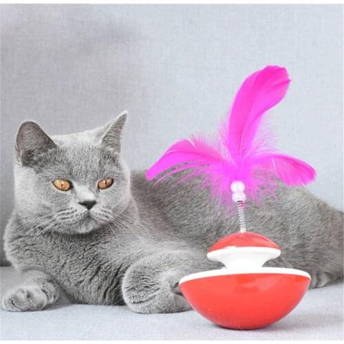 New Cat Toys Funny Cat Stick Feather Bell Tumbler Boring Self-healing Artifact Single-installed Cat Anti-boring Toy