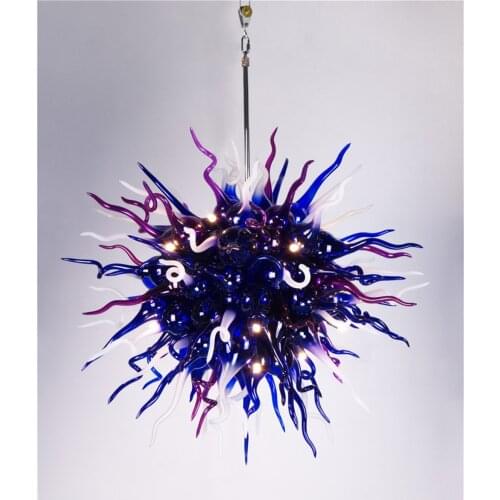 New Design Villa Decoration Art Glass Chandelier Chihuly Style Murano Glass Colored Lamps