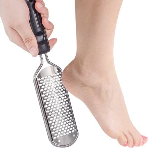 Stainless Steel Pedicure Foot File Rasp Callus Dead Skin Removal Foot Scraper Grinding Grater Scrubber Wet Dry Foot Care Tools