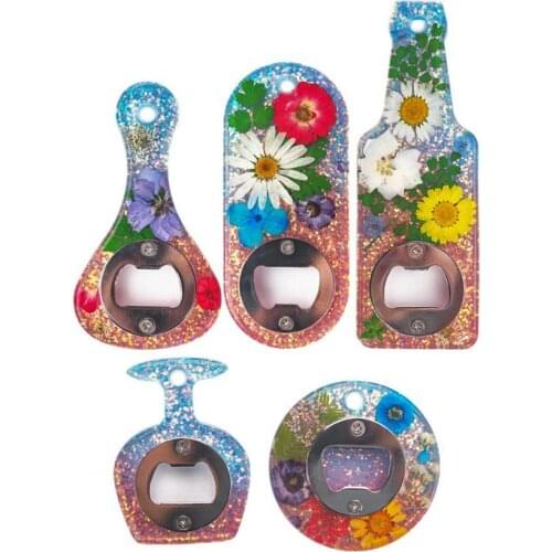 Useful Bottle Opener Mold Kit Reusable Exquisite DIY Silicone Non-stick Resin Epoxy Beer Spanner Mould Set for Home Jar Opener