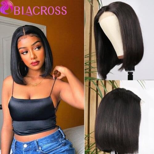 Straight Bob Wig 13X4 Lace Front Human Hair Wigs Short Bob Closure Wig Brazilian Hair Wigs For Women Human Hair