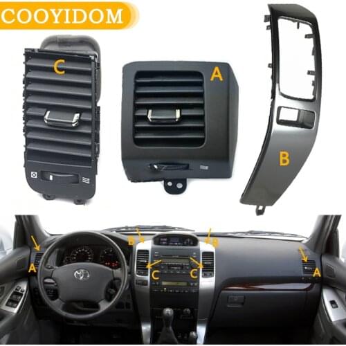 Car Air Conditioner Outlet A/C Air Conditioning Vents Plate Frame Panel For Toyota Land Cruiser Prado 120 Lexus GX470 2003-2009