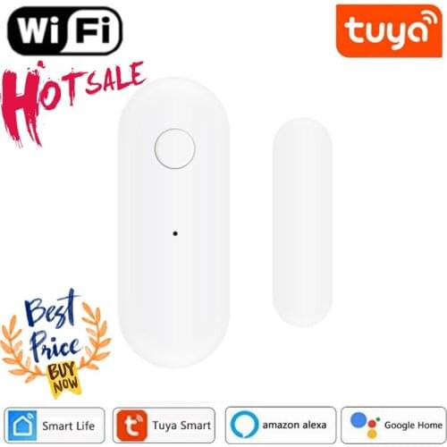Tuya Smart WiFi Door Sensor Door Open / Closed Detectors WiFi App Notification Alert Security Alarm Support Alexa Google Home