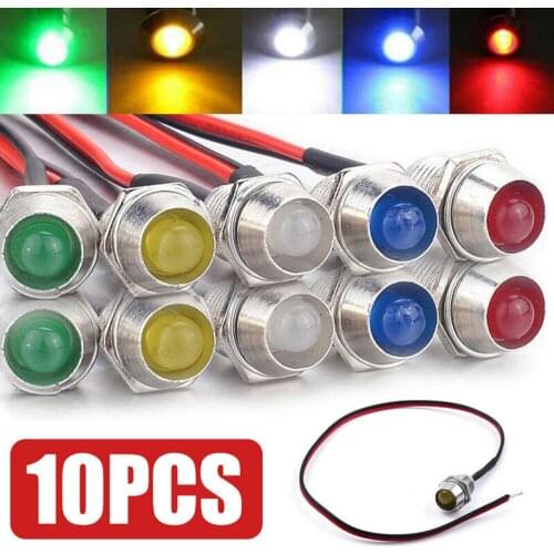Pilot Indicator Lights Plastic Replacement 12V 8mm Bulb Dash Dashboard