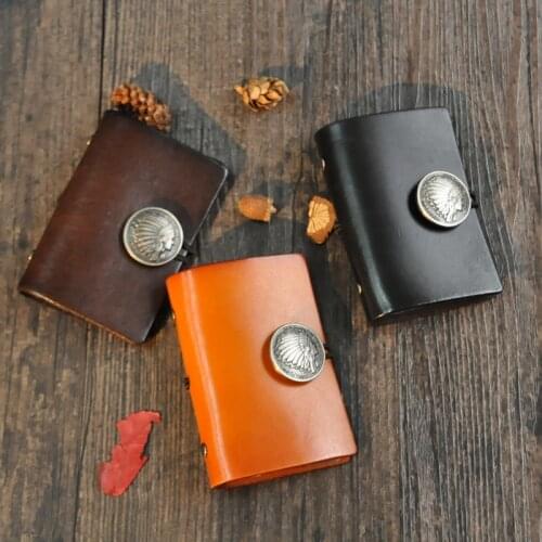 Ruil Ameikaji Top quality Retro wallet Fashion Genuine Leather Men Mini Purse card holder Handmade card purse card
