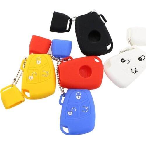 Carmilla 3 Buttons Silicone Remote Car Key Fob Holder Cover Protection Case for Mercedes Benz B C E ML S CLK CL Accessories