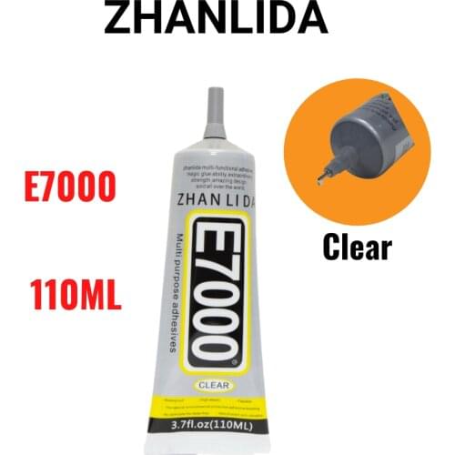 Zhanlida E7000 110ML Clear Contact DIY Cloth Fibre Adhesive Multipurpose Diamond Glass Glue With Precision Applicator Tip