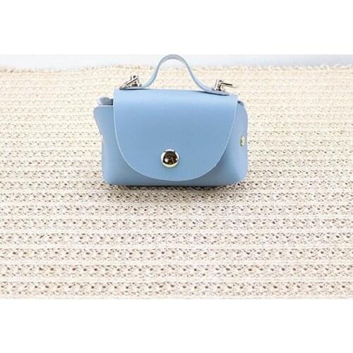Women Small Chains Bag Handmade Leather Handbag Mini Bag 9×11×4CM Fashion 2020 New White Blue Shoulder Crossbody Bags Female