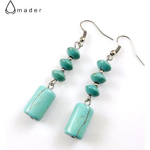 Women Jewelry Wholesale Vintage Tibetan Silver Color Long Section Round Beads Individuality Women Women Dangler Earring E3328