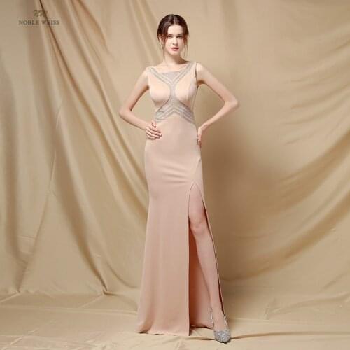 Prom Dress O-Neck Mermaid Prom Dresses Floor-Length Dresses Woman Party Night Evening Dresses Long
