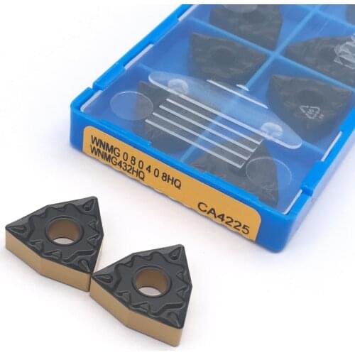 10PCS WNMG080408 HQ CA4225 For Steel Parts 100% Original Carbide Inserts External Turning Tools High Quality CNC Lathe Tools