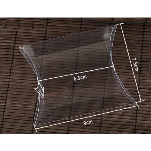2.5*7.5*9cm 30pcs New Style Clear PVC Pillow Box packaging Wedding Favor /Bridal Candy Gift Boxes Party Supplies souvenir